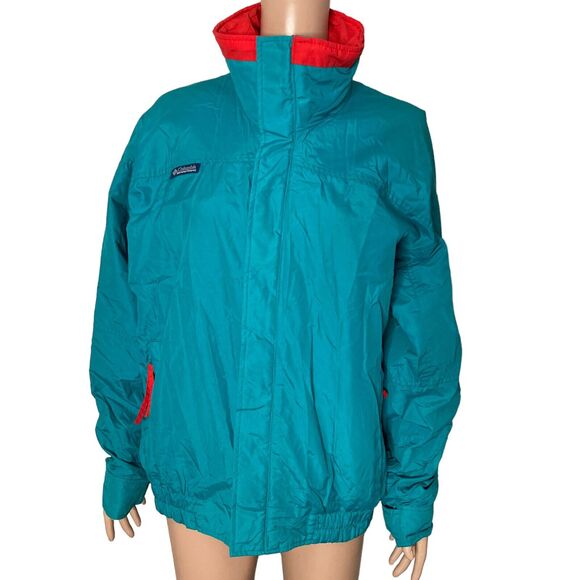 Vintage Columbia Bugaboo Jacket Mens Large Teal Red Full Zip - Picture 12 of 12